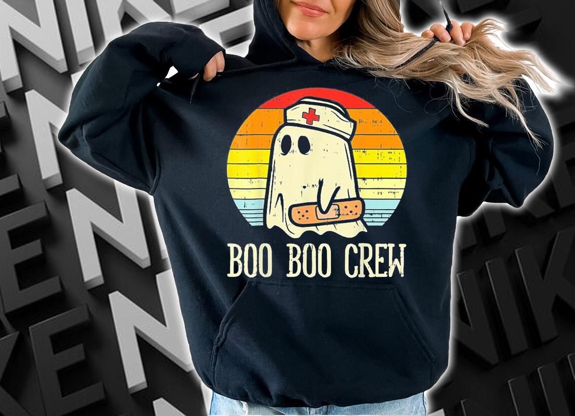 Boo Boo Crew Nurse Halloween For Nurses RN Ghost T-Shirt hoodie