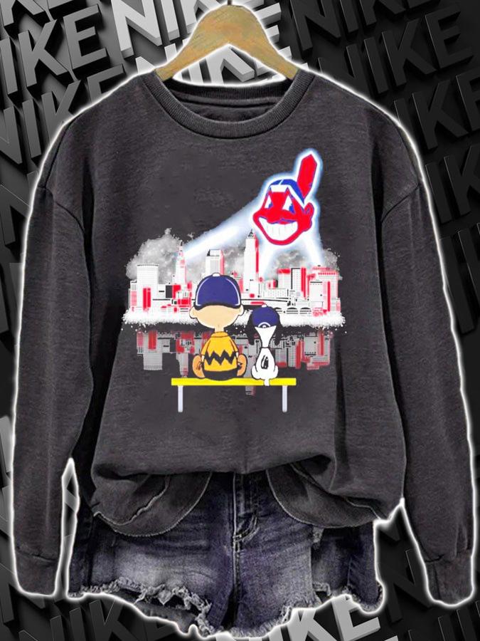 Cleveland Indians Charlie and Snoopy city shirt sweatshirt