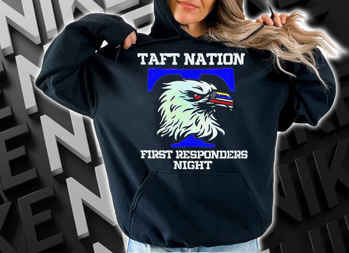 Eagle taft nation first responders night American flag T-shirt