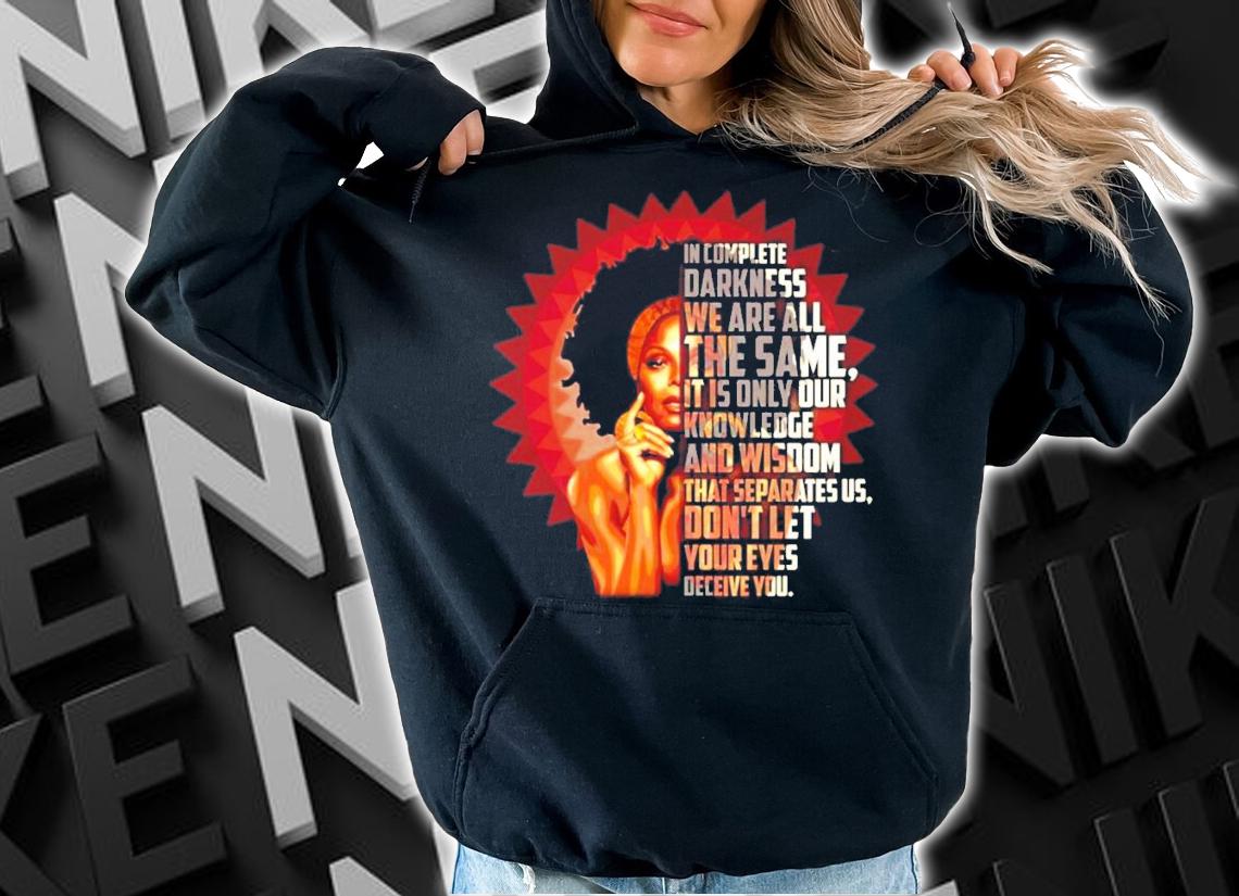 Janet Jackson in complete darkness we are all the same it is only our shirt hoodie