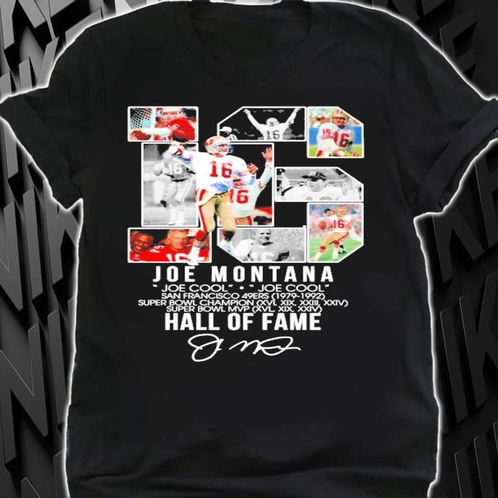 Joe Montana Joe Cool Hall Of Fame signature shirt shirt
