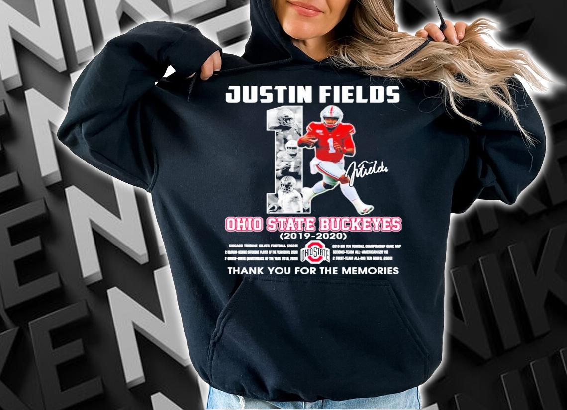 Justin Fields Ohio State Buckeyes 2019-2020 signature shirt