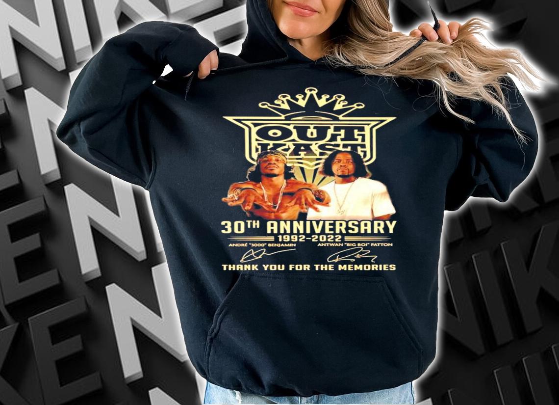 Outkast 30th anniversary 1992-2022 signatures shirt hoodie