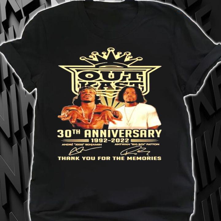 Outkast 30th anniversary 1992-2022 signatures shirt shirt