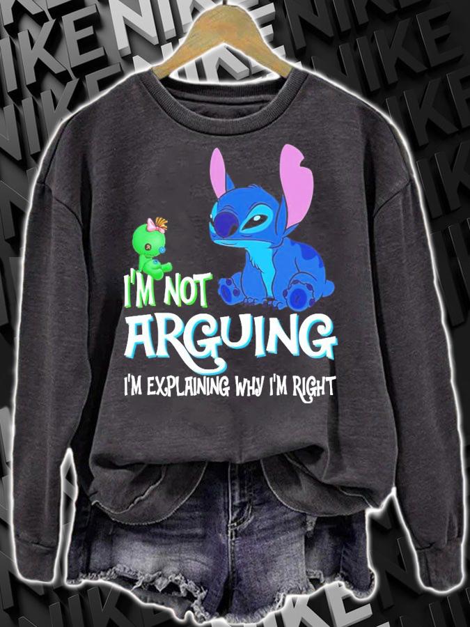 Stitch and Scrump I'm not arguing Im explaining why I'm right shirt-standard-scale-4_00x sweatshirt