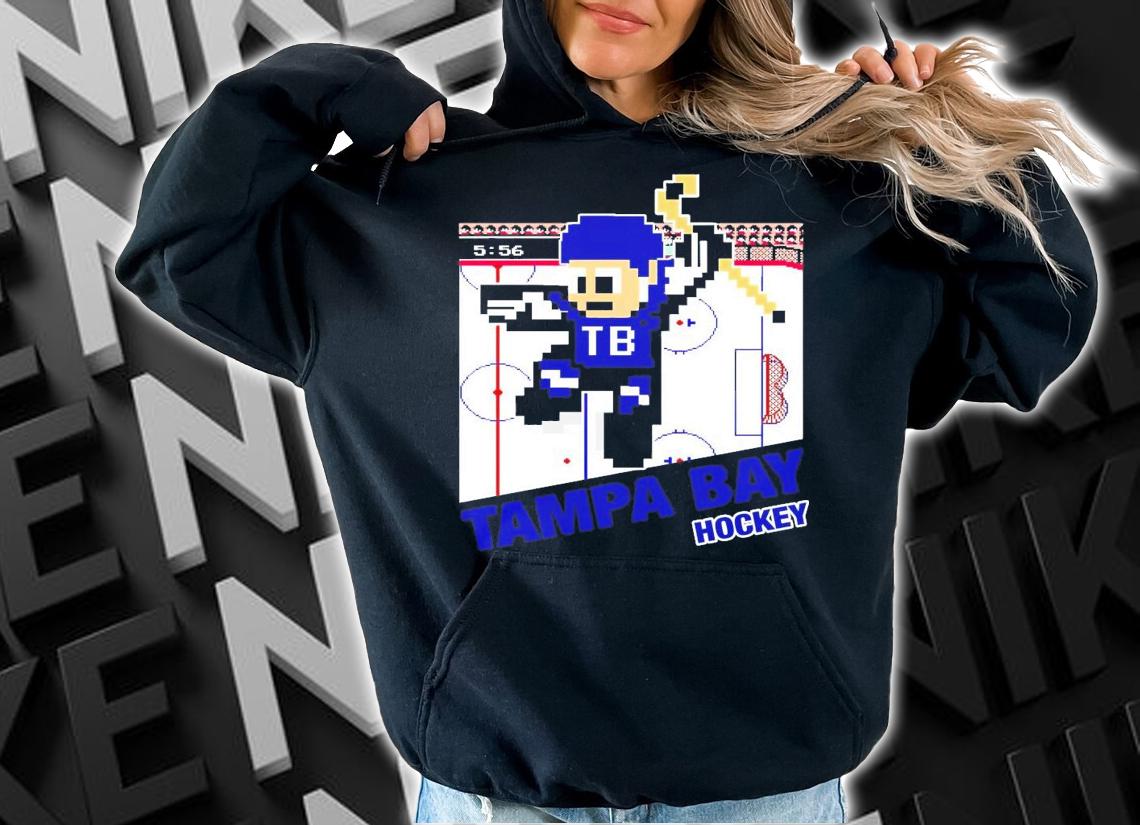 Tampa Bay Hockey 8 bit cartridge design shirt hoodie