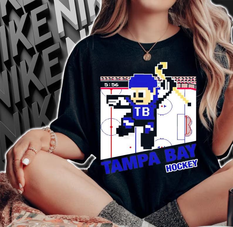 Tampa Bay Hockey 8 bit cartridge design shirt woman shirt