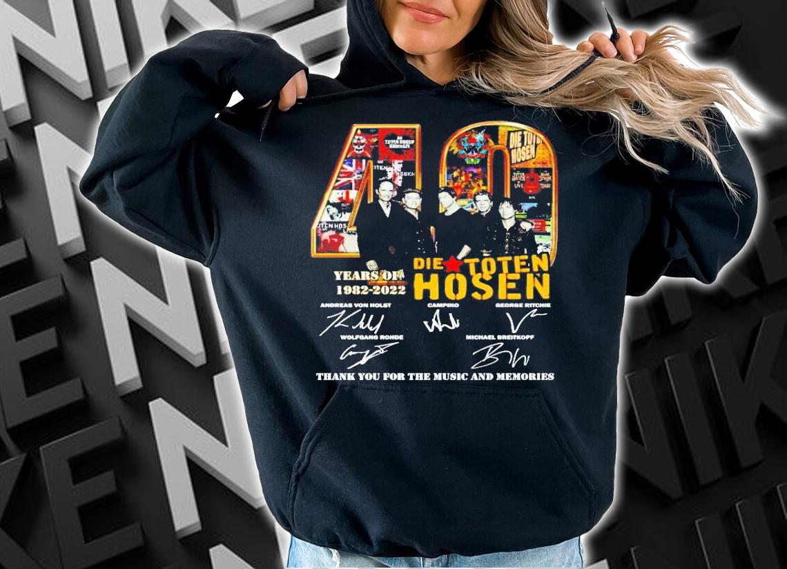 40 years of Die Toten Hosen 1982 2022 thank you for the memories shirt hoodie