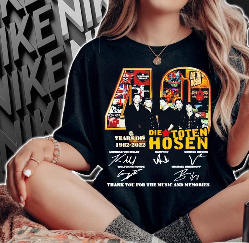 40 years of Die Toten Hosen 1982 2022 thank you for the memories shirt woman shirt