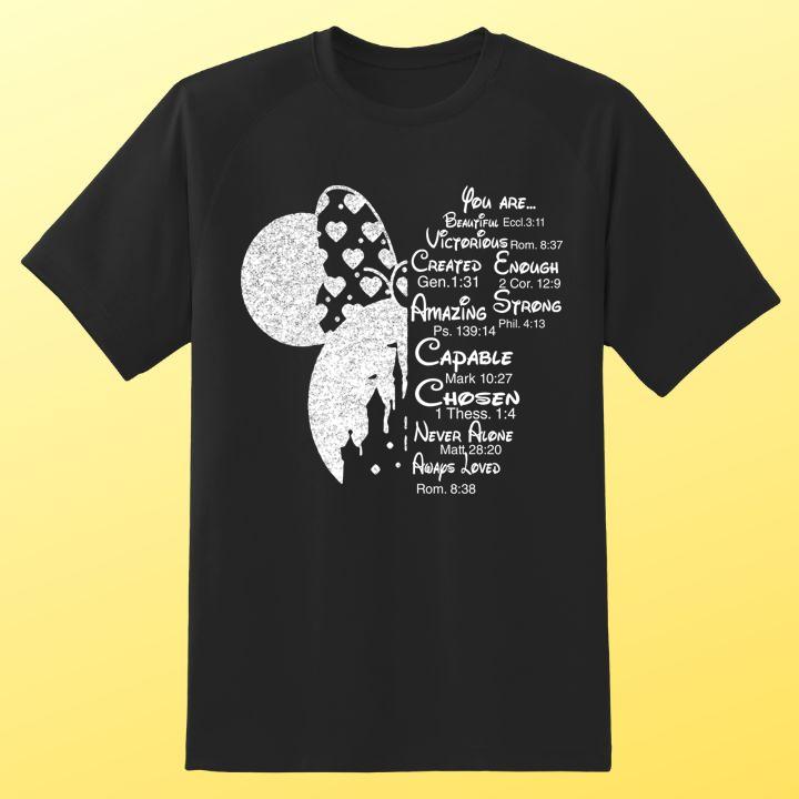 Diamond Mickey & Minnie Mouse You Are Beautiful T-Shirt