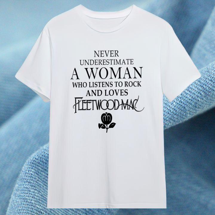 Personalized Never Underestimate An Old Man Who Listens To Rock And Loves Fleetwood Mac T-Shirt