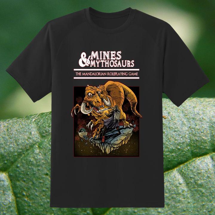 Personalized Mines And Mythosaurs The Mandalorian Dungeons And Dragons T-Shirt