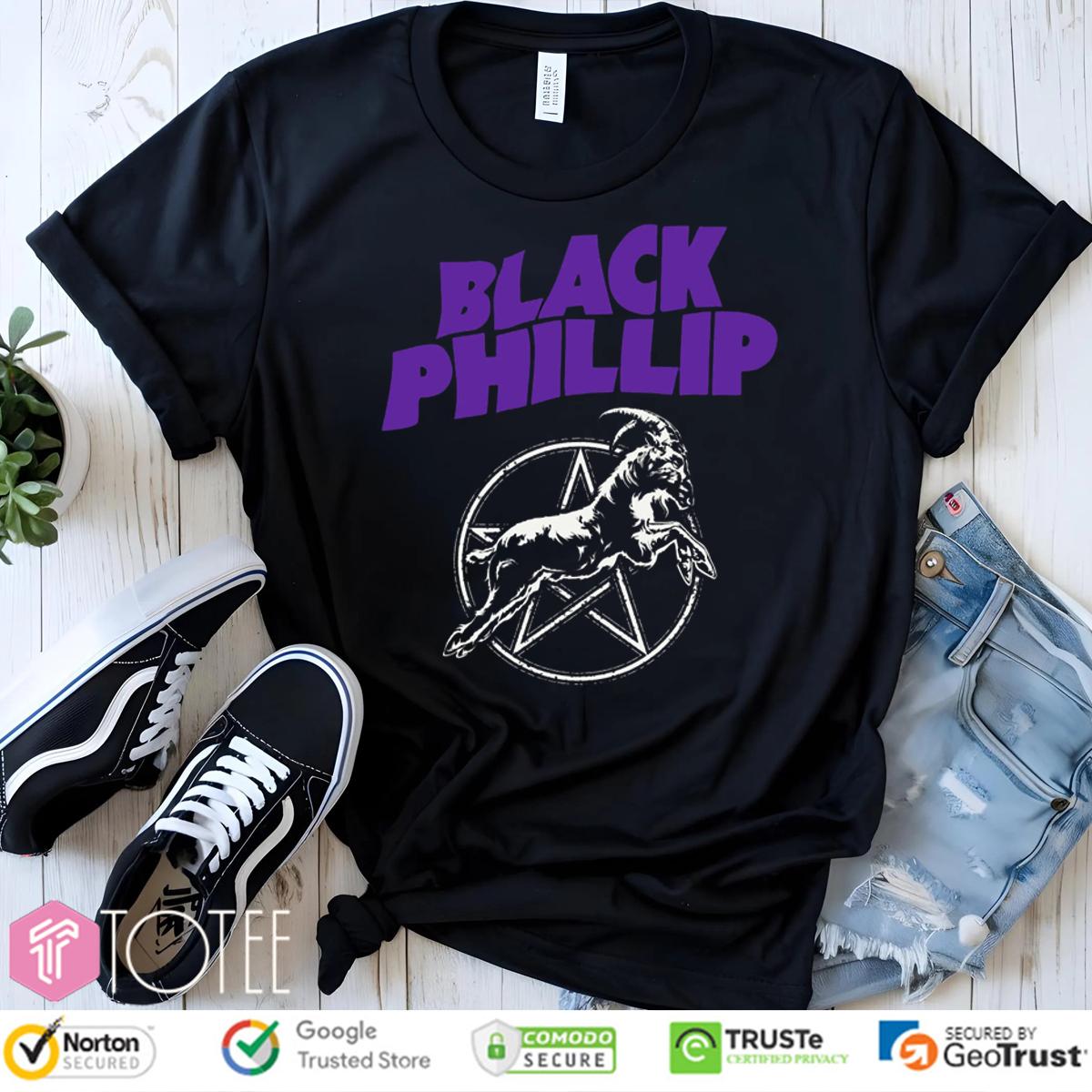 Black Phillip Parody Black Sabbath Metal Demon Goat Satanic Symbol T-Shirt