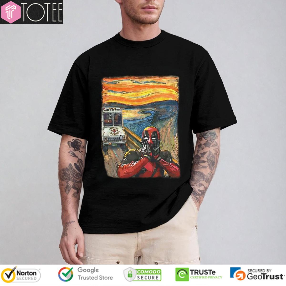 The Scream Parody Deadpool Marvel T-Shirt