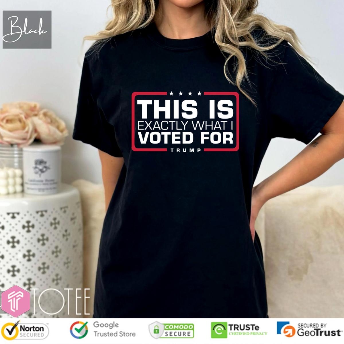 This Is Exactly What I Voted For Trump Shirt