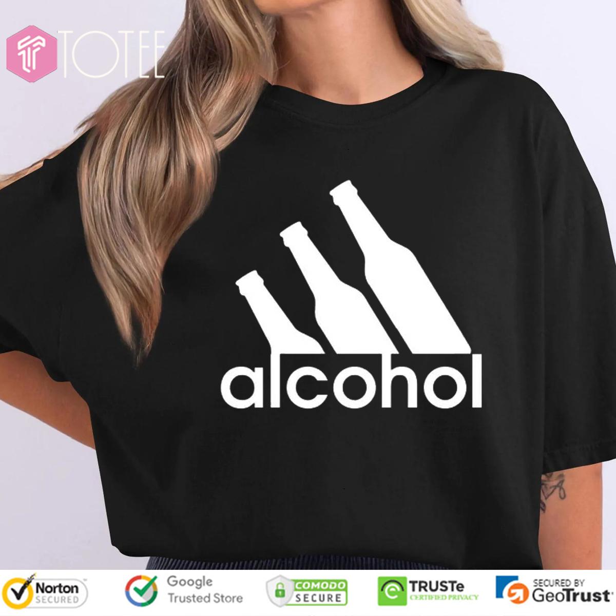 Alcohol Parody Adidas Logo T-Shirt
