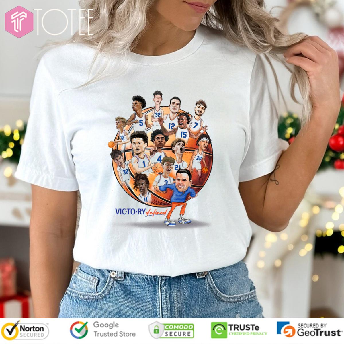 Victory Defined Florida Mens Basketball Student-Athletes Caricature T-Shirt