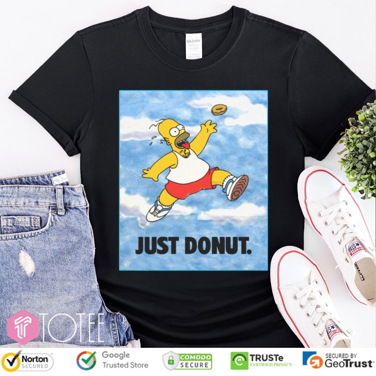 Homer Simpson Just Donut Jumpman Jordan Air Nike Just Do It T-Shirt