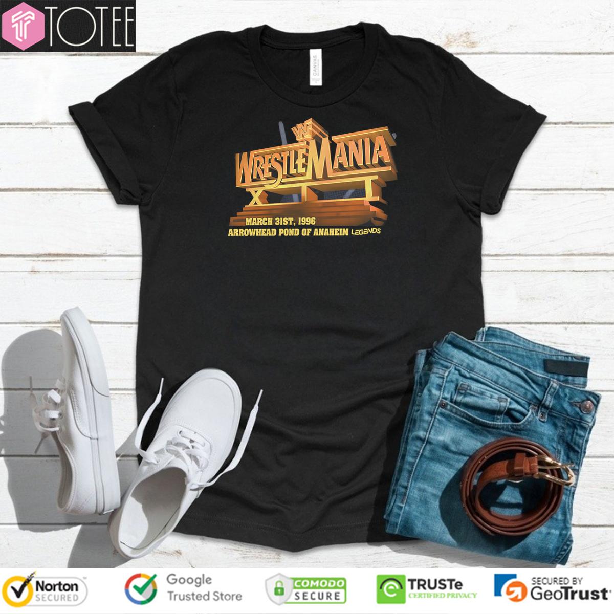 WrestleMania XII March 31 1996 Arrowhead Pond Of Anaheim Legends T-Shirt