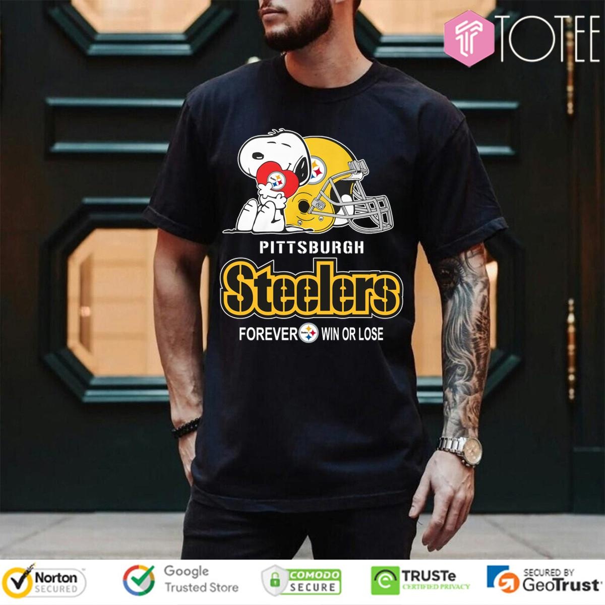 Snoopy x Steelers forever win lose t-shirt