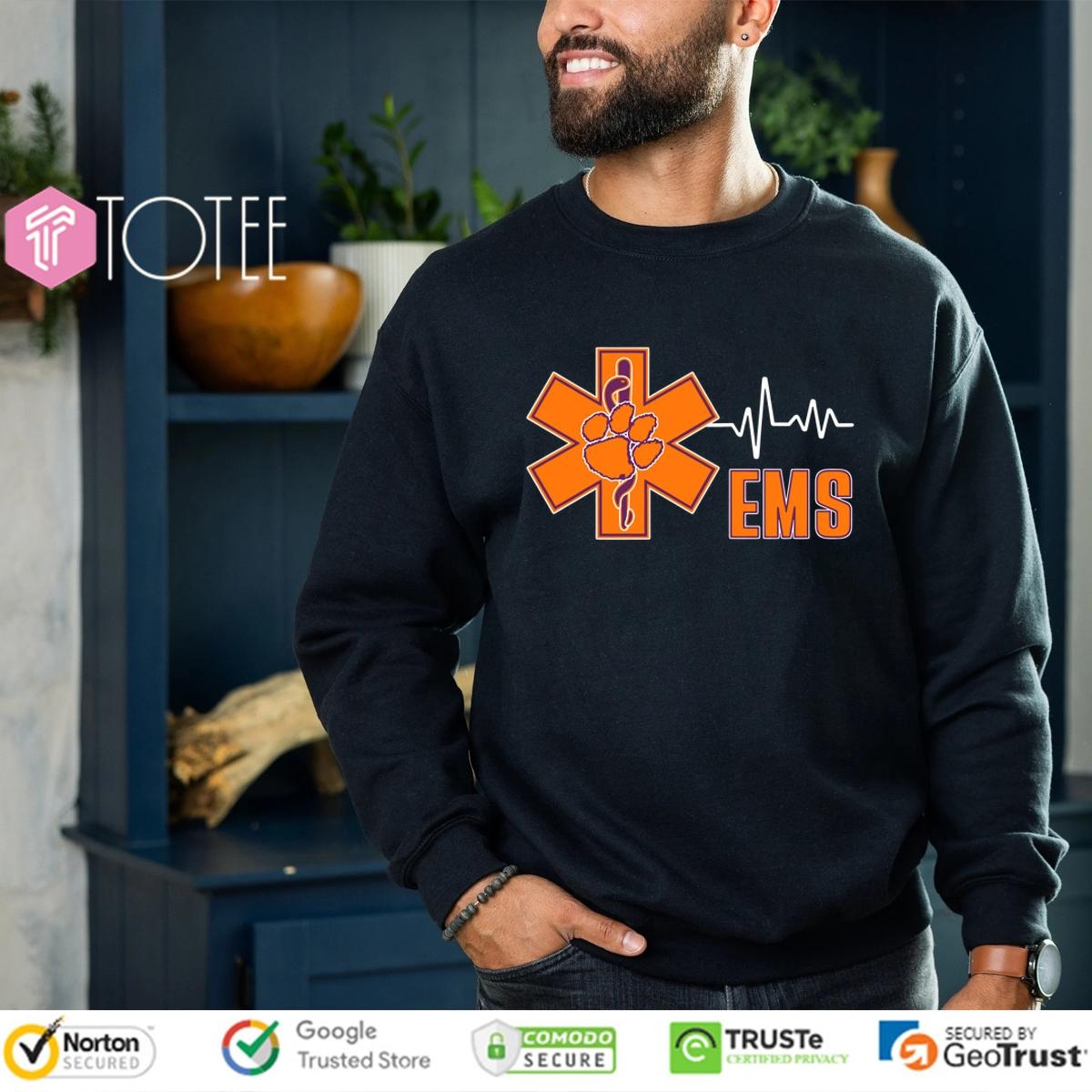 Clemson Tigers National Ems Week Heartbeat sweatshirt
