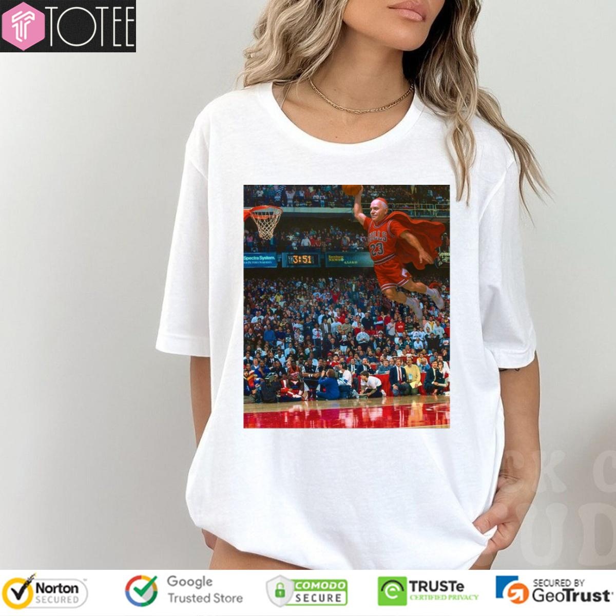 Pope Leo Xiv Chicago Bulls In Jersey 23 Michael Jordan Dunk T-shirt