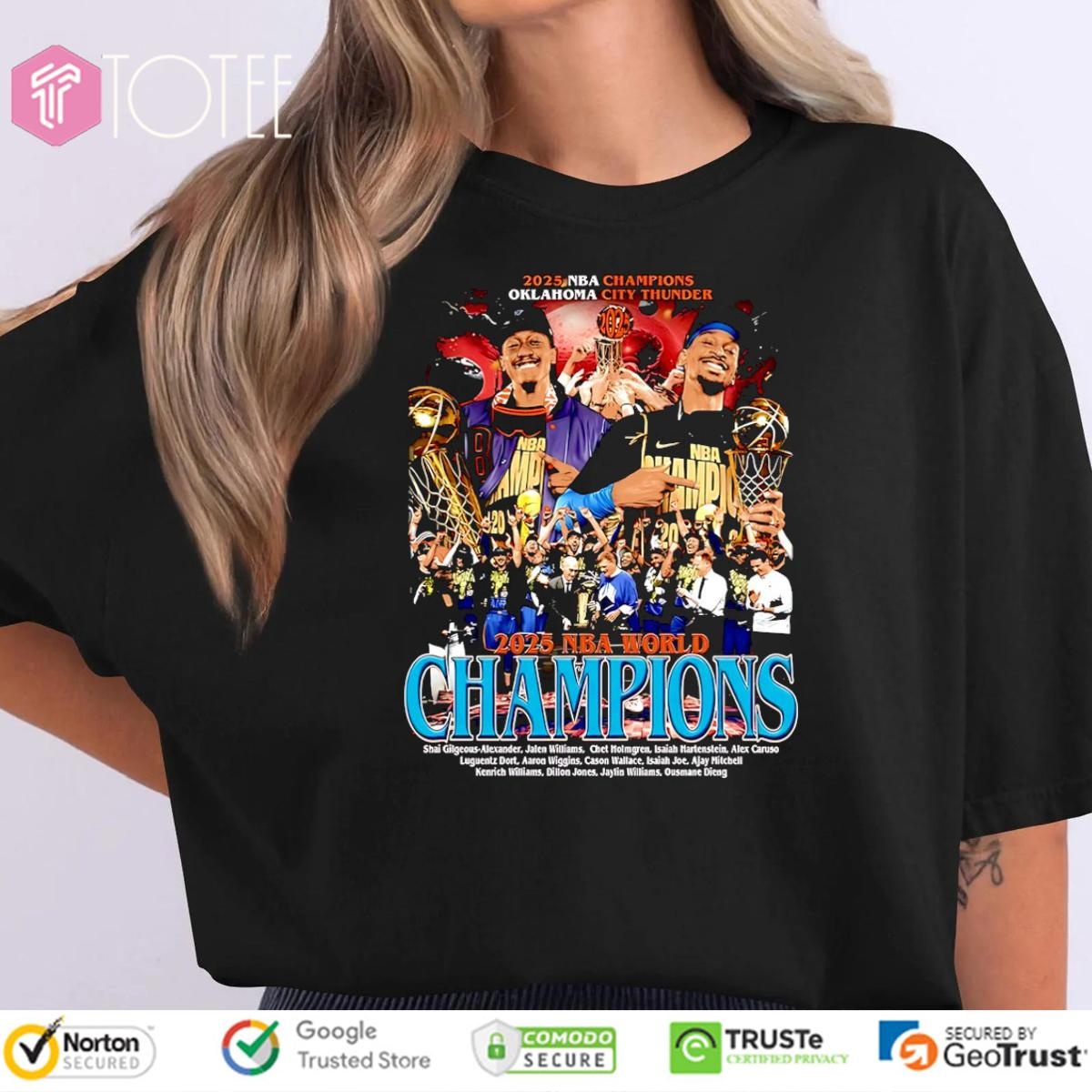 2025 Nba Champions Oklahoma City Thunder Sga And J-Dub Graphic T-shirt